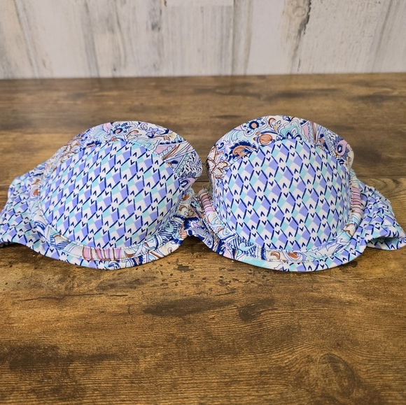 Victoria's secret VS colorful Patterned Bikini Top women's size 34B - Picture 2 of 6